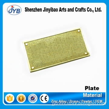 custom logo tag labels golden magnetic metal label manufacturer